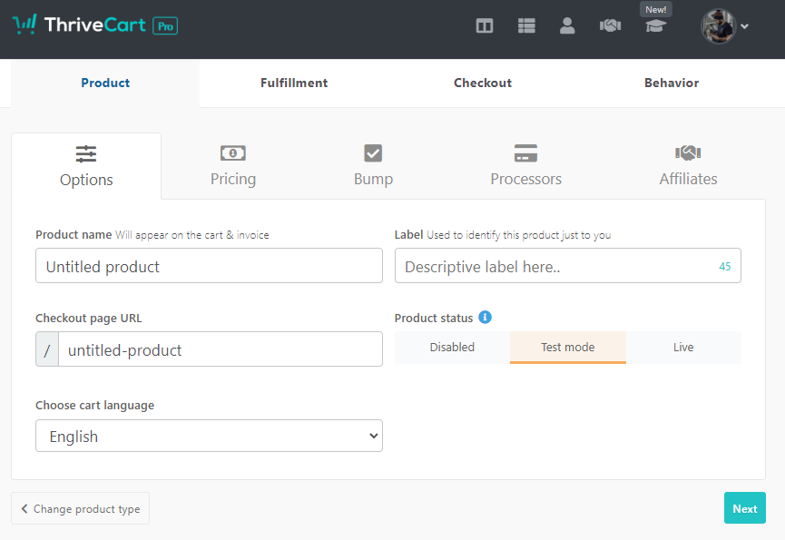 ThriveCart sales funnel builder for digital products