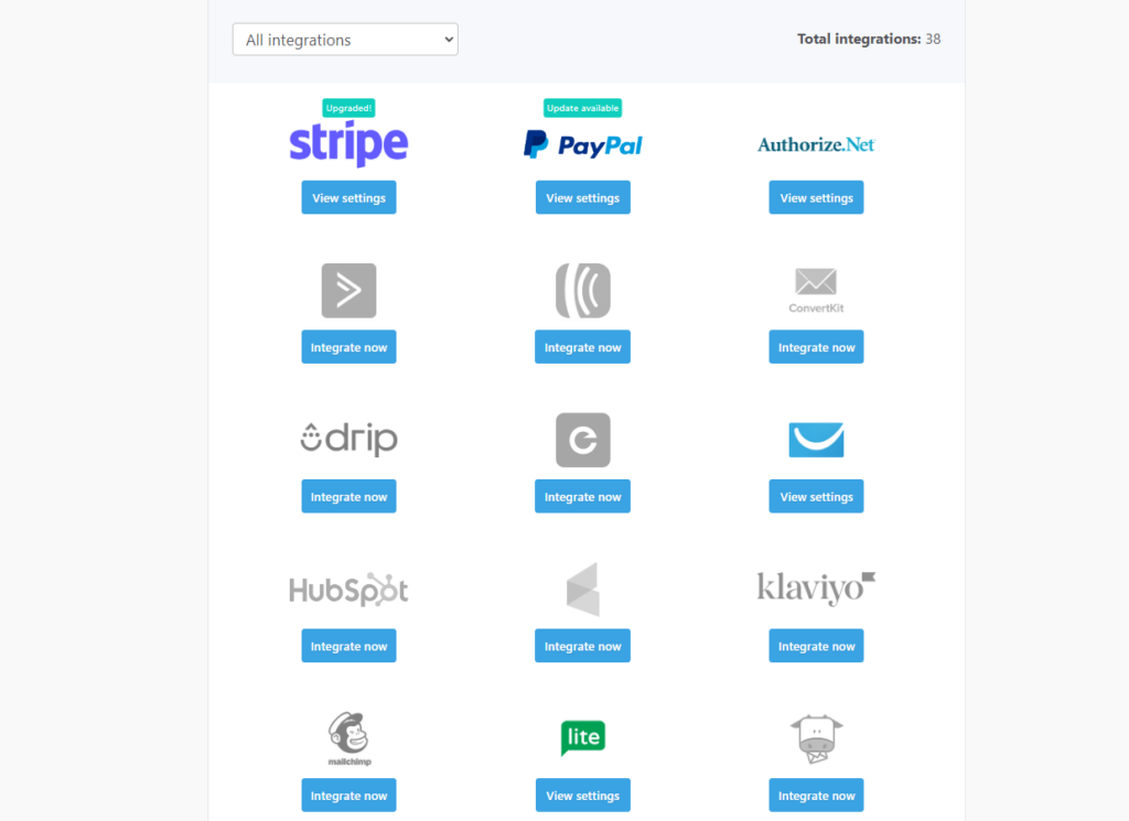 ThriveCart integrations